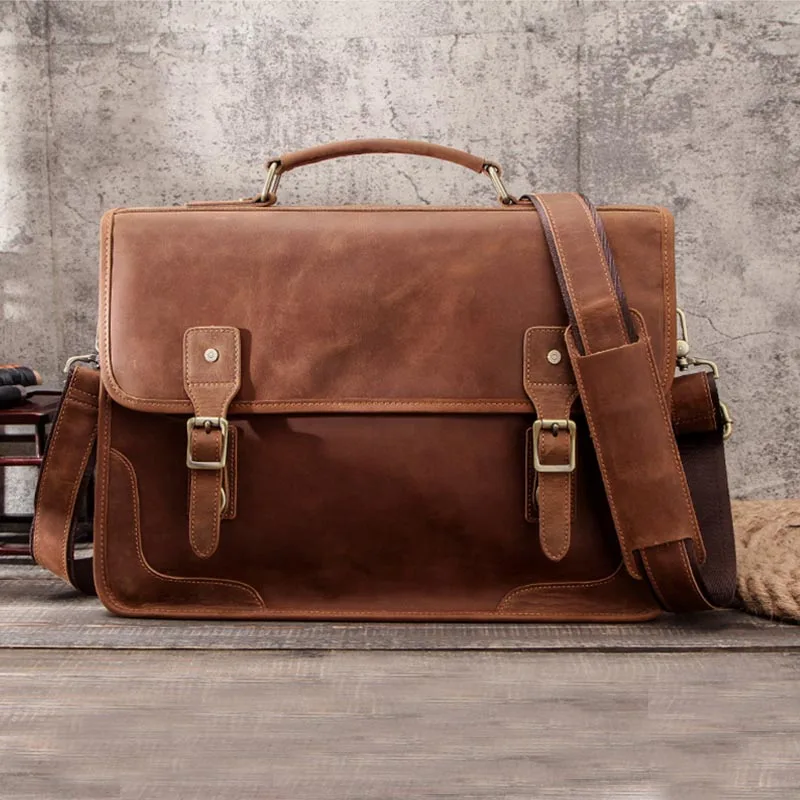 New Brand Men's Bags Handbags Horizontal Shoulder Messenger Bags Men's  Business Leather Bag Business Briefcases Computer A4 file - AliExpress
