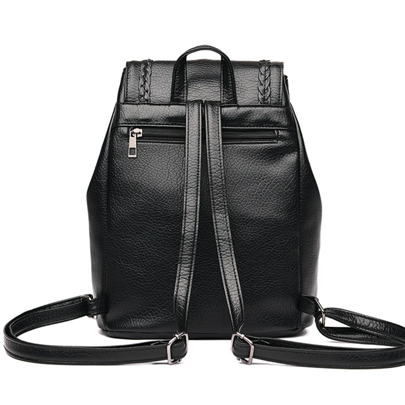 New Teen Leather Backpack Suitable For Girls Fashion Leather Backpack Female Pretty Tassel Travel Backpack Bag