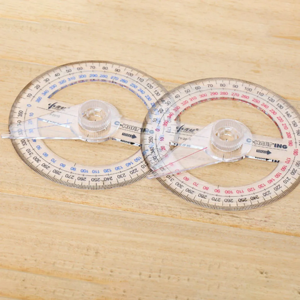 10 Centimetri a 360 Gradi di Plastica Goniometro Swing Mirino Angolare Circolare Righello di Misurazione Durevole Strumento