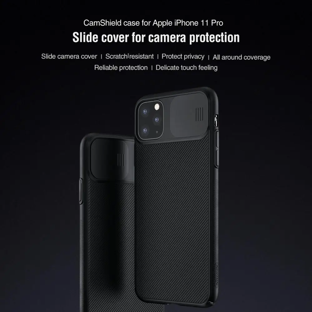 Nillkin для iPhone 11 Pro Max чехол Camshield слайд камера ЗАЩИТА Жесткий PC телефон полное