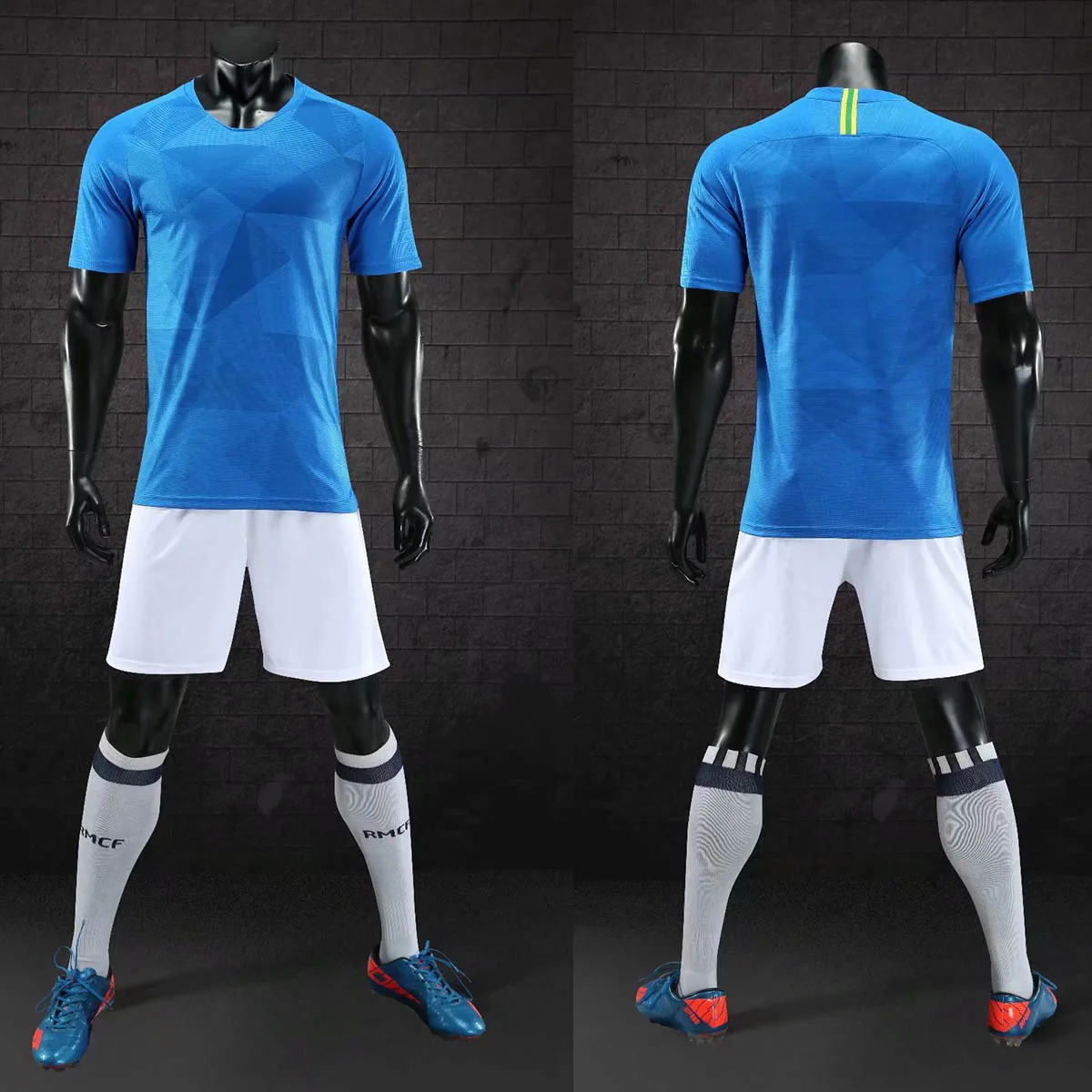 Мужская Детская футбольная рубашка, трикотажная Футбольная форма без надписей, толстовка для футболиста, тренировочный костюм для футбольной команды - Цвет: Model 9