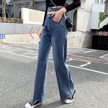 

high waist Jeans mujer women loose wide leg long pants trousers jean femmale vintage boyfriend jeans for women 2020 autumn