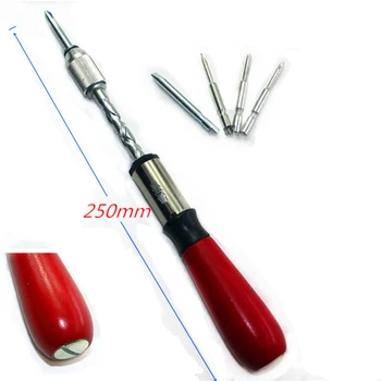 

260MM Spiral Screw Driver Hand Pressing Ratchet Screwdriver with Slotted and Phillips Screwdriver Bits