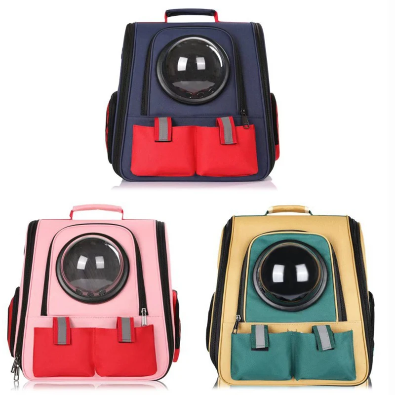 

Fashion Portable Carrier Bags Comfort Carrier for Small Medium Dog Outdoor Cat Mesh Carrier Backpack Breathable Pet Bag For Dogs