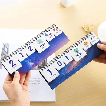 

2021Kawaii Cartoon Calendar DIY Mini Animal Star Desk Planner School Planner Supplies Table Agenda Stationery Calendar Offi I0J3