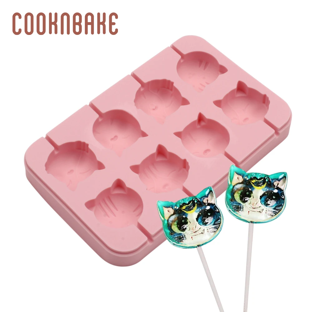 COOKNBAKE леденец форма собака силиконовая форма для конфет и шоколада леденец форма кошка динозавр дизайн печенье торт инструмент для декорирования, сделай сам день рождения