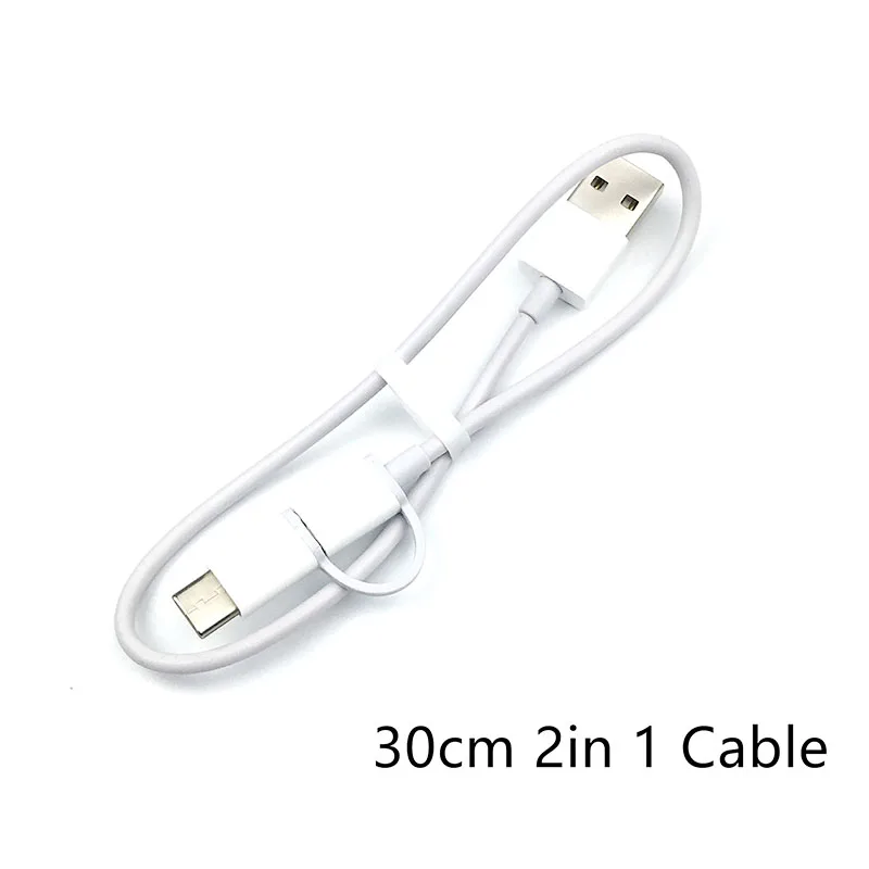 Кабель Xiao mi 2в1 30 см/100 см USB mi cro to type c для mi a1 a2 a3 lite 8 9 lite se 9t pro redmi note 7 8 pro