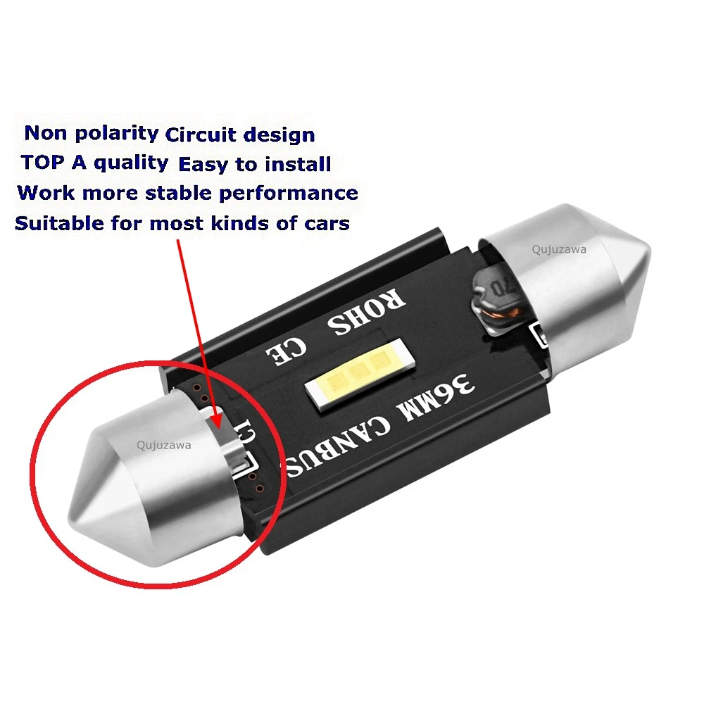 31mm 36mm 39mm 41mm C5W C10W  ֵ CSP LED , ڵ   Canbus   ڵ ׸  , 4 