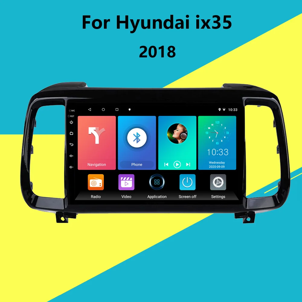 For Hyundai ix35 2018 2.5D 2 Din 10.1 inch screen Android 8.1 CAR gps Navigation Radio Car multimedia video Player | Автомобили и