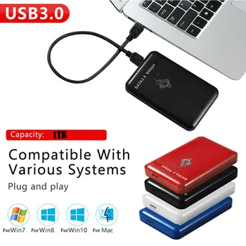 

20# 2.5 Inch External Hard Drive Storage USB3.0 1TB Portable External Hard Disk External HDD Hard Drive Disk For PC Laptop