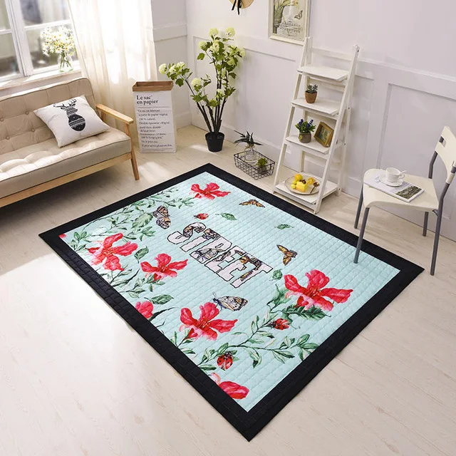 

Living room carpet elegant 3D carpet Qui suture area carpet thick tatami children's game crawling carpet rectangular carpet