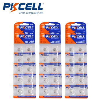 

60PCS 6 Card PKCELL Watch Battery Coin Cell For Watch Electronic Calculator 1.5V Alkaline Battery