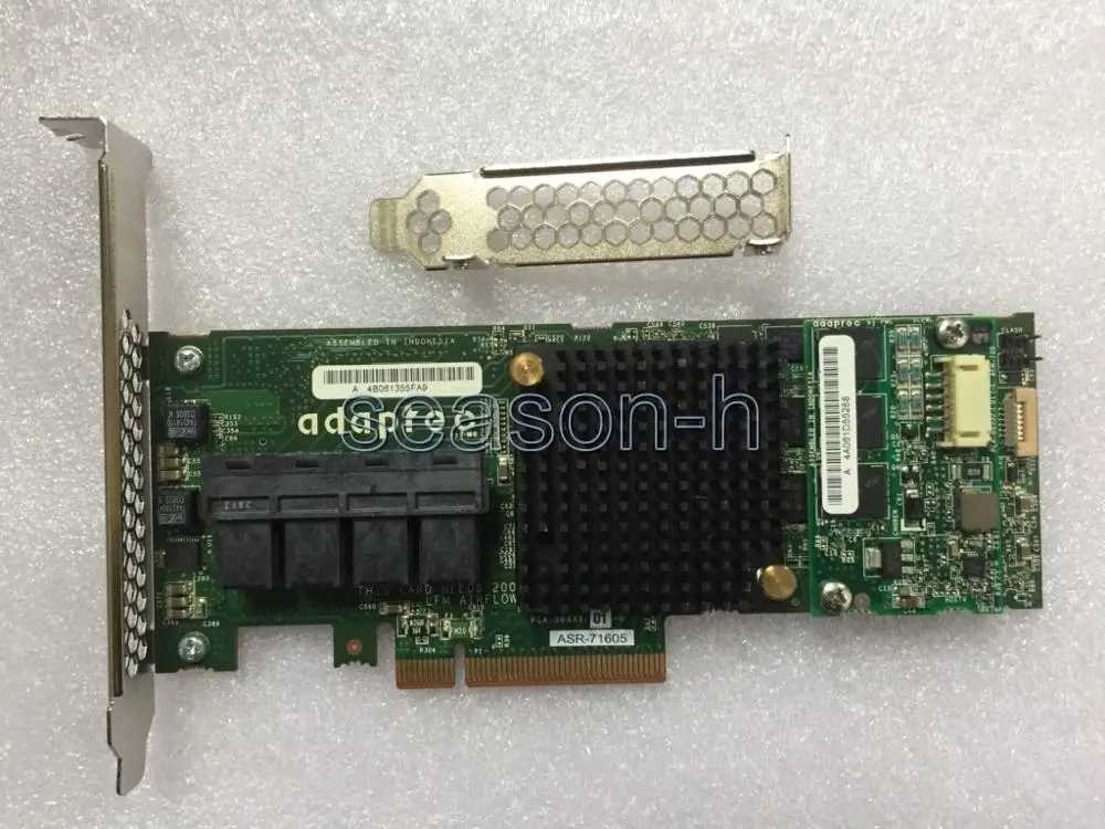 Adaptec ASR-72405 1GB Cache 6Gb/s SAS SATA PCIe Gen 3 RAID Controller Card BBU 