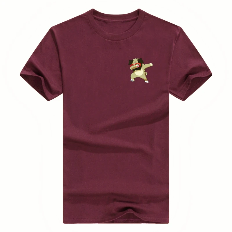 x-winered Новые мужские футболки из хлопка, летние футболки для мальчиков, модные футболки с рисунками животных и собак, топы с коротким рукавом - Цвет: x-winered