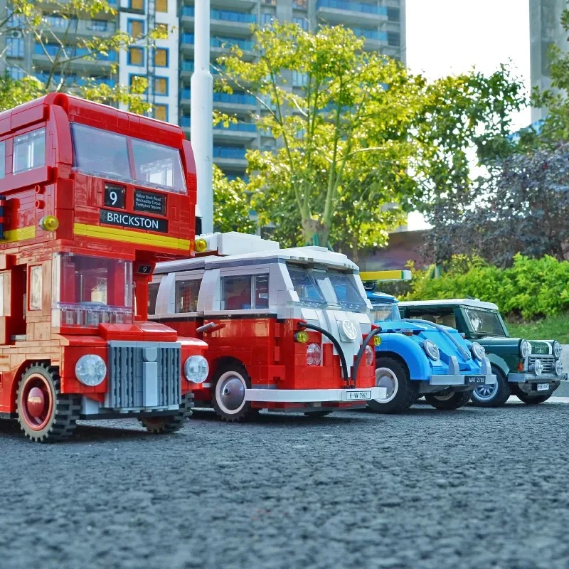 Создатель города Beetle Cooper MK VII T1 Camper Van Technic, строительные блоки, наборы, кирпичные модели, детские игрушки, детские классические друзья