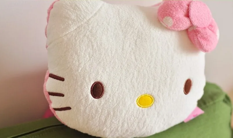1 шт. розовый рисунок «Hello Kitty» Автомобильная подушка для автомобиля подголовник подушка для шеи плюшевые домашние тапочки с кошечкой из мультфильма детская коляска для ребенка автокресло с подголовником аксессуары для подушек - Цвет: big eye