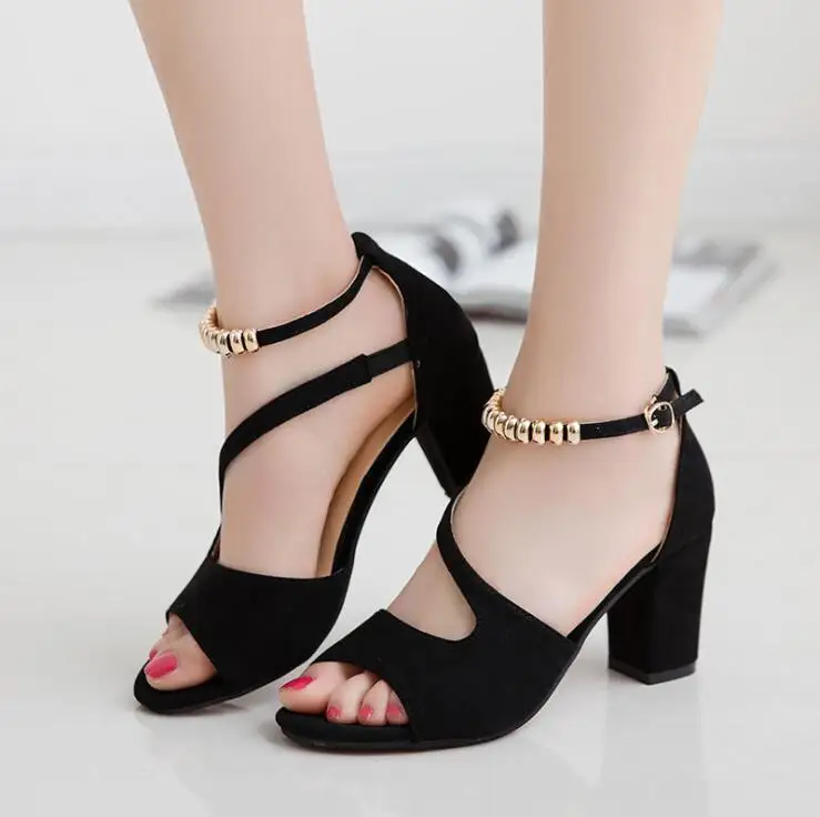 2019 fashion sexy fish mouth hollow roman sandals