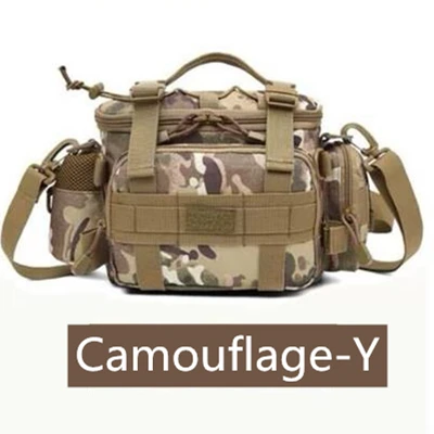 Camouflage-Y Рыболовный роскошный рюкзак для рыболовных снастей, многофункциональная сумка для рыболовных снастей, Большая водонепроницаемая сумка для рыболовных снастей, сумка для хранения, Наплечная Сумка - Цвет: Camouflage-Y