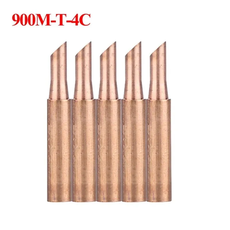 5pcs 900M-T Pure Copper Soldering Iron Tips Lead-Free Welding Solder Tip 933.907.951 For Welding Equipment Soldering Supplies wire welding