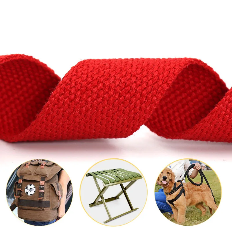 2 Meters 32mm Canvas Ribbon Belt Bag Cotton Webbing Polyester/Cotton Webbing Knapsack Strapping Sewing Bag Belt Accessories