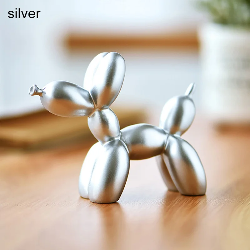 9*3.5*7.5cm Mini Resin Crafts Sculpture Gift Cute Balloon Dog Party Accessories Home Desktop Ornament Cake Dessert Decoration