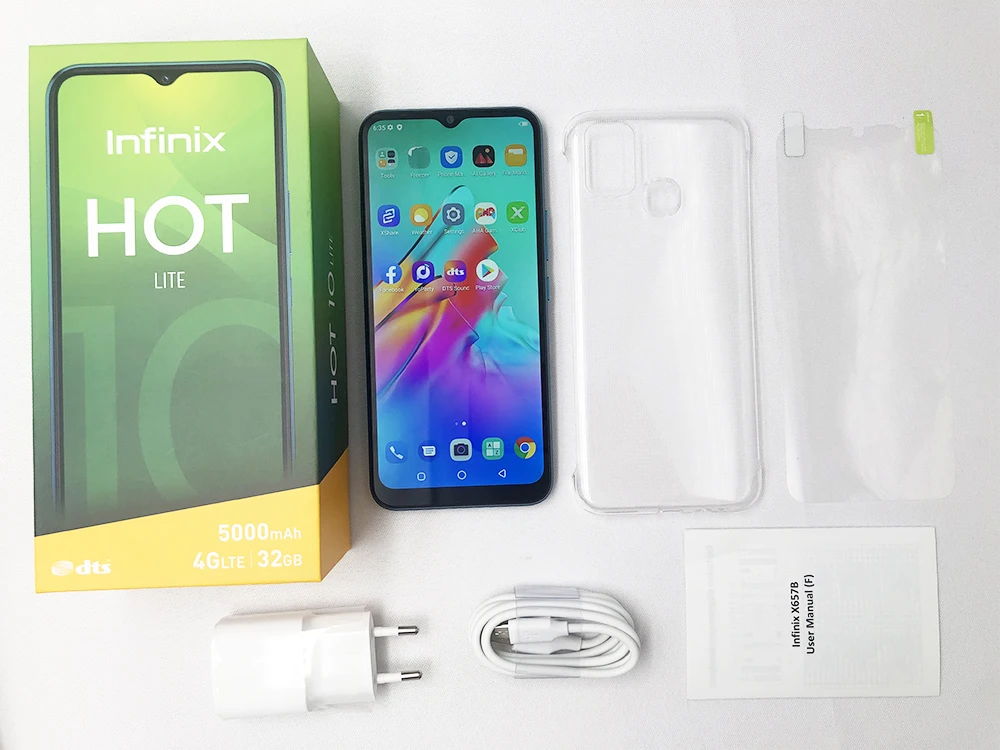 Global Version Infinix Hot 10 Lite 2GB 32GB Smart Phone 6.6''HD 1600*720P 5000mAh Battery Helio A20 13MP Camera infinix hot new model