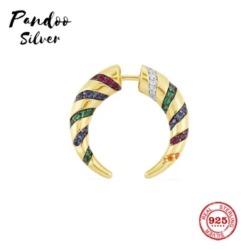 

Fashion Charm Copy 1:1 Copy, Multicolor Tribal Underlobe Mono Earring With Stripes Women Luxury Jewelry Gift