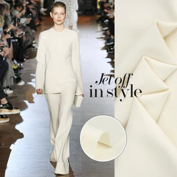 

Autumn Winter White Warm Soft Fashion Polyester Fabric Thick Creativity Luxury Design Tecidos Africanos Upholstry Fabric Ec50ml