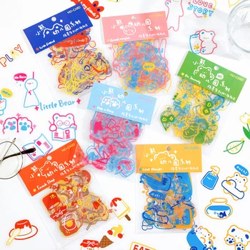 

45 PCs/Pack Lovely Bears Journaling Life Planner Stickers Life Style Kawaii Animals Decorative Sticky Notes Stationery Stickers