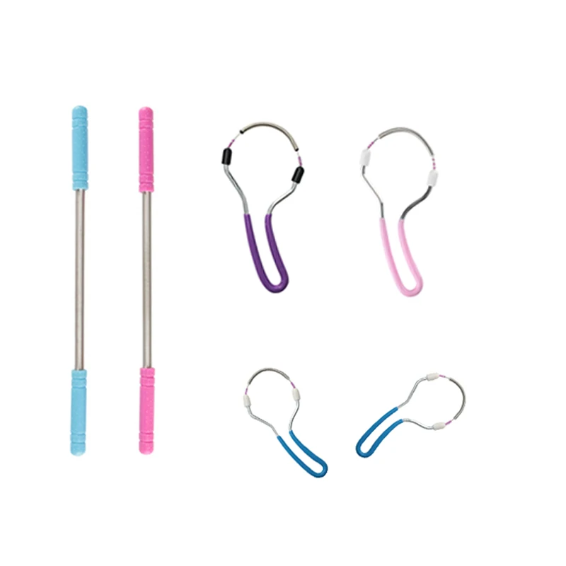 Eliminador de vello Facial de acero inoxidable, 1/2 Uds., depiladora, crema, eliminador de pelo suave, herramienta de belleza para el cuidado de la piel corporal