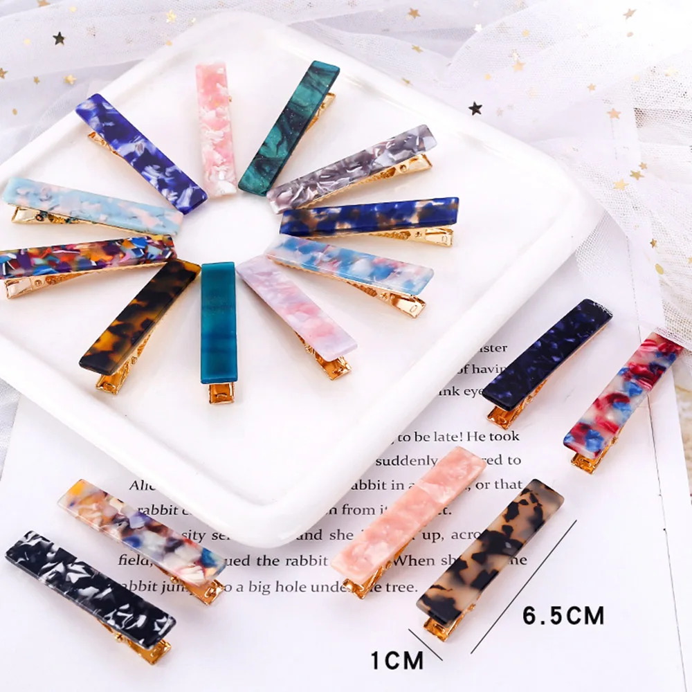 

1PC Women Girls Acetic Acid Hair Clips Hairpins Print Barrettes Lady Pins Hairgrips Hair Accessories