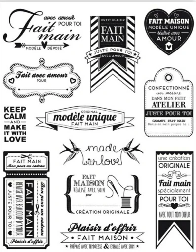 French Words clear stamps silicone stamps for DIY scrapbook/photo album