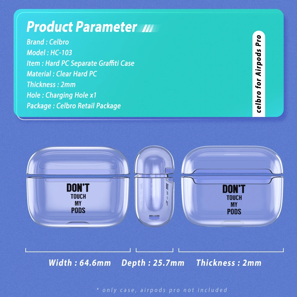 Прозрачный чехол-накладка для AirPods Pro, Жесткий ПК, Cristal, милый мультяшный протектор для наушников Air Pod Pro 3, чехол для AirPods Box