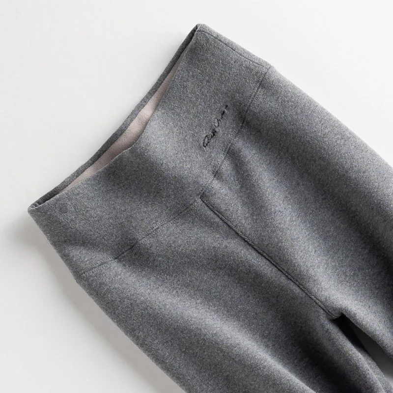 Light Gray 2 Хит, новая мода, женские осенние и зимние штаны, высокая эластичность и хорошее качество, плотные бархатные штаны, черные повседневные теплые леггинсы - Цвет: Light Gray 2