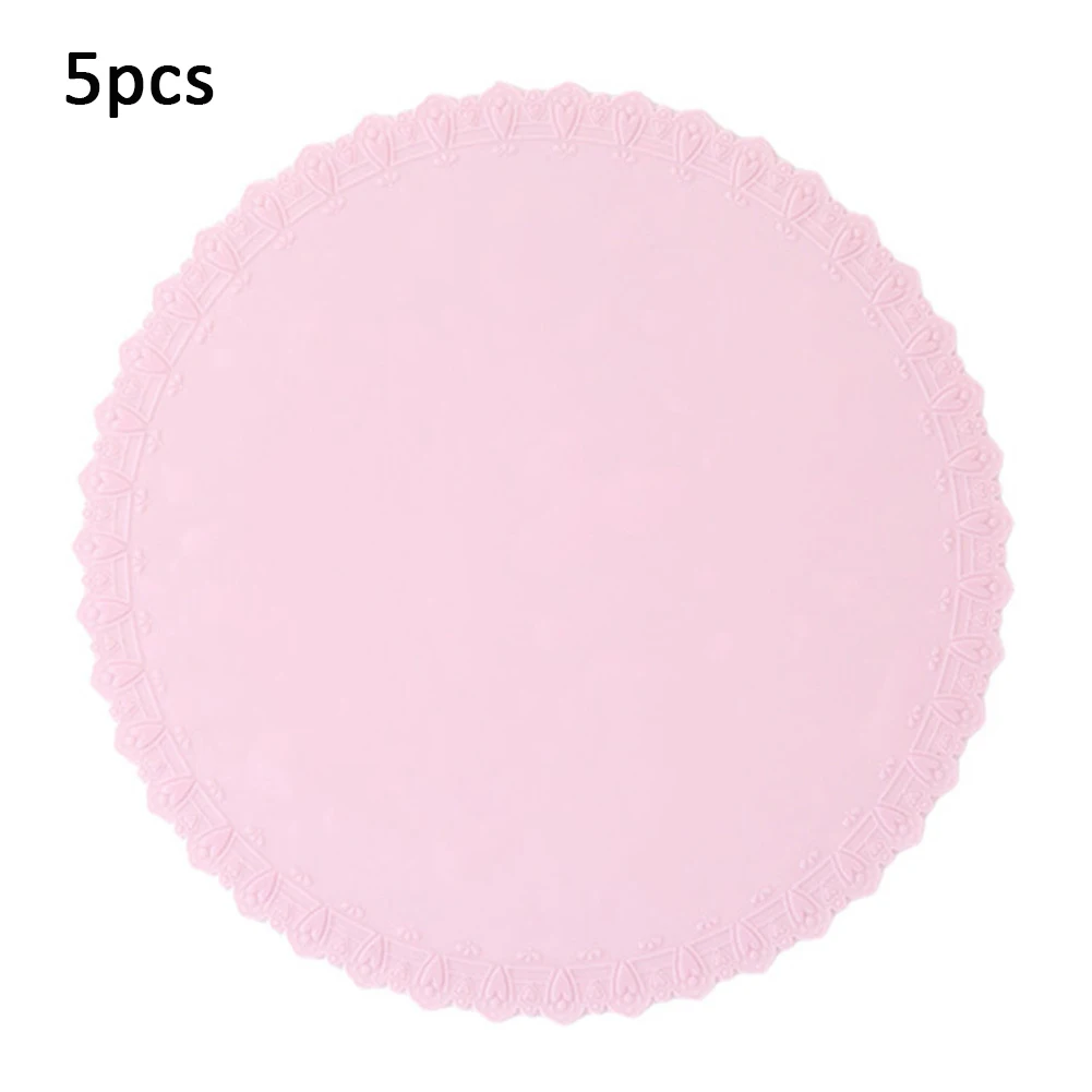 5pcs pink 10/1 шт. Еда крышка специальным чехлом для силиконовая для микроволновой печи крышка холодильник свежая пленка Многоразовые Герметичный Горячая тарелка, чашка крышка - Цвет: 5pcs pink