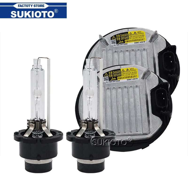 SUKIOTO 35W 55W D4S D4R Xenon HID Headlight Ballast Kit Xenon D2S D2R 6000K 4300K 8000K Auto Headlamp Bulb For D2 D4 Ballast Kit