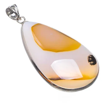 

Natural Scenic Dendritic Agate Handmade 925 Sterling Silver Pendant 2" D1410
