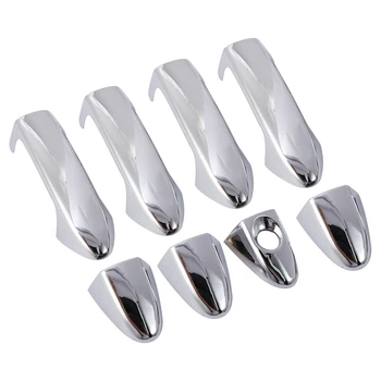 

Chrome Side Door Handle Bar Cover Catch Trim Molding Cap Moulding Fit for Ford Fiesta 2009 - 2016