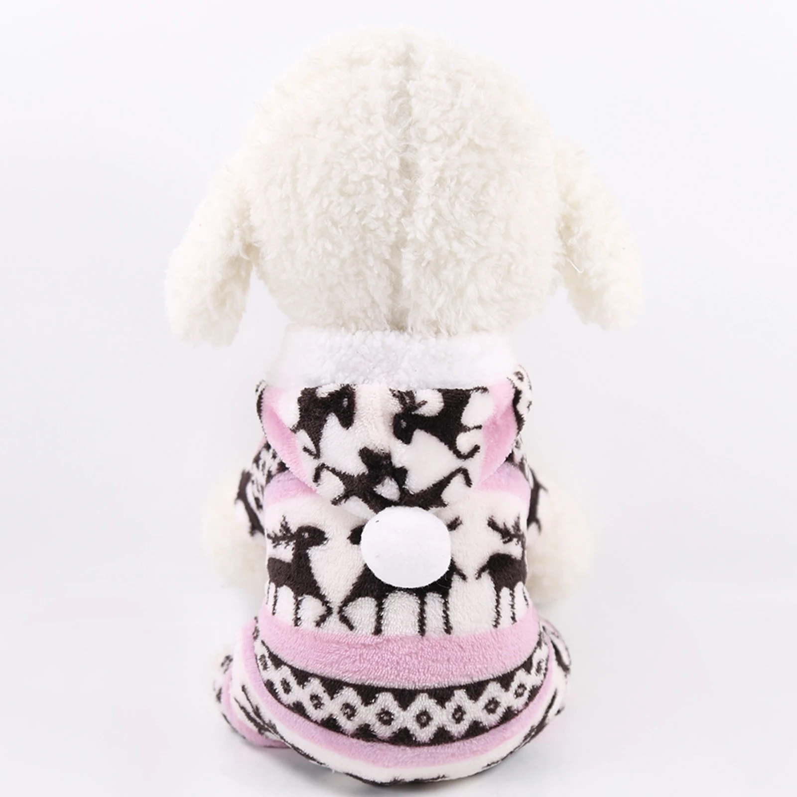 

Winter Warm Small Dog Clothes Soft Cotton Four-legged Hoodies Outfit For Small Dogs Pug Sweater Clothes Puppy Coat