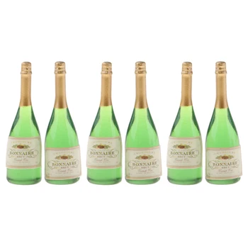 

6x Miniature Liquor Bottles Champagne Bottles Model For 1/12 Dollhouse Kitchen