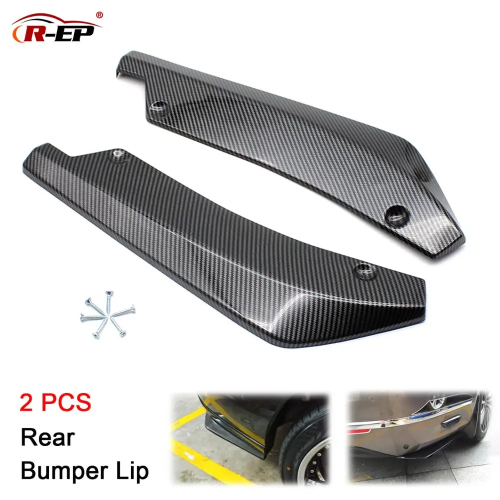

R-EP Car Universal Rear Bumper Lip Bumper Diffuser Protector Carbon Fiber Side Skirts for Cars Fits for E60 E90 XH-6134