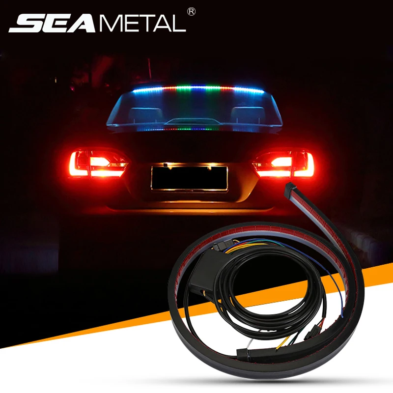 

Super Bright Car Additional Brake Light Red Flowing Car Third Brake Lights Tail High Mount Stop Lamp 12V Car Turn Signal Strip