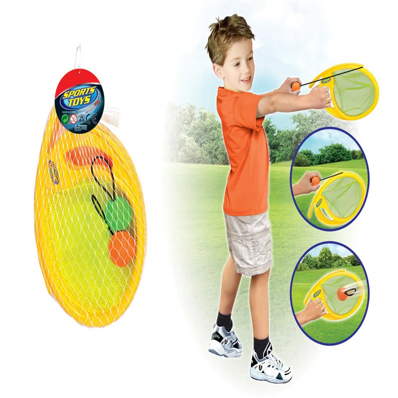 

Children Fitness Outdoor Sports Toy Racket Catch Ball Racket Hand-Eye Coordination Training Sensory Integration Equipment Toy