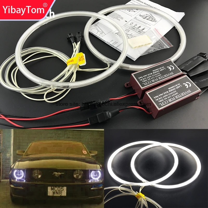 

YibayTom отличный CCFL комплект глаз ангела ультра яркая фара освещения для Ford Mustang 2005 2006 2007 2008 2009
