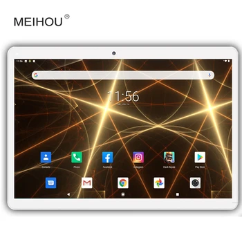 

New design Tablet Pc 10 inch Android 9.0 Google Play 3G Phone Call Tablets WiFi Bluetooth GPS 2.5D Tempered Glass 10.1 inch