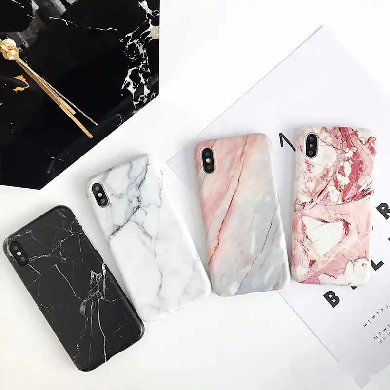 50 шт. чехлы с мраморным камнем для iphone X XS Max, мягкий ТПУ чехол для iphone XS XR iphone 8 7 6 6S Plus, чехол для телефона - Цвет: Mix Colors