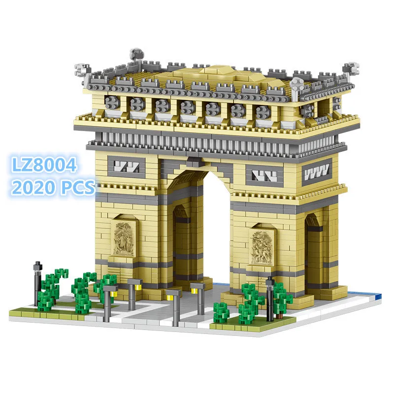 

LZ8004 Diamond Architecture France Arc de Triomphe Building Block toy DIYMirco City Arch Of Triumph Gate Assembly Bricks #2020