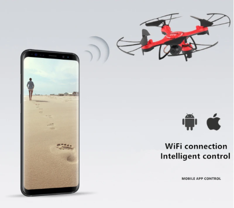 WI-FI FPV дрона с дистанционным управлением X20 2,4G 100 м расстояние «Безголовый» режим 3D трюк возврат одним нажатием кнопки р/у вертолет со стальным корпусом светодиодный свет детская игрушка в подарок