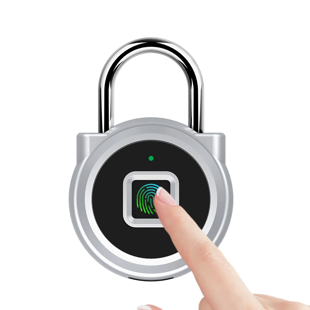 20 Sets Fingerprint Padlock Smart Thumbprint Lock 2 Administrators Portable Keyless Anti-Theft for Locker House Door Suitcase