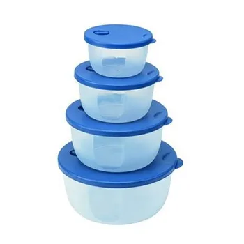 

4PC Kitchen Sealed Refrigerator Food Prep Box Fresh Keeping Spices Storage Lunch Container Bento Lunch Box Container